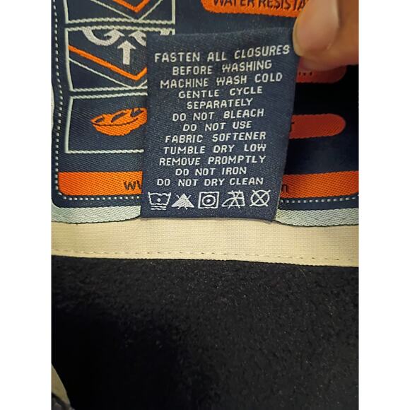 Men's Free Country Large All Weather Lightweight Hooded Jacket Khaki Black - Picture 6 of 13